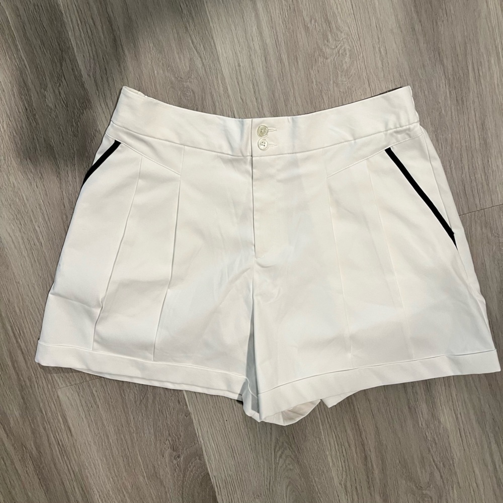 Puma Tailored style Women's White Shorts with Black Accents